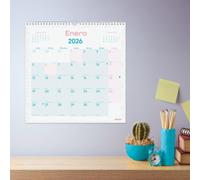 Finocam Calendario 2026 Pared Trendy Chic Escritura 300x300mm Turquesa 787005826