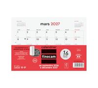 Finocam Calendario Bloc con Imán 16 Meses 2026 2027 | Mes Vista · Septiembre 2026 - Diciembre 2027 | Neutro · Idioma: Francés