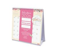 Finocam - Calendario de escritorio 2026 1 mes por página enero - diciembre 2026 (12 meses) | Calendario 2026 para calificar | Planificador mensual de diseño - Español