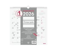 Finocam Calendario 2026 Pared Chic 787007326 300x300mm para Escribir Blanco