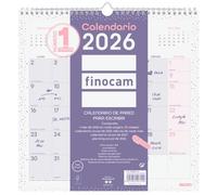 Finocam Calendario De Pared Mv Chic Morado 30x30 cm Anual Para Escribir 2026