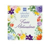 Finocam Calendario de Pared para Escribir 2027 | Art Frases motivadoras · Idioma: Catalán - Calendario mensual - Planificación y Organización