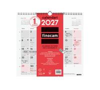 Finocam Calendario de Pared para Escribir 2027 | Neutro · Idioma: Catalán - Calendario mensual - Planificación y Organización