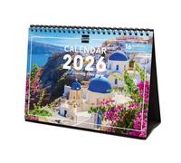 Finocam - Calendario de sobremesa 2026 Mes Vista Enero - Diciembre 2026 + Sep.- Dic. 2025 (4 meses) reducidos | Calendario 2026 | Imágenes Charming - Internacional