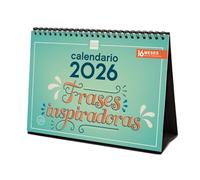 Finocam - Calendario de sobremesa 2026 Mes Vista Enero - Diciembre 2026 + Sep.- Dic. 2025 (4 meses) reducidos | Calendario 2026 | Imágenes Frases inspiradoras - Español