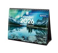 Finocam - Calendario de sobremesa 2026 Mes Vista Enero - Diciembre 2026 + Sep.- Dic. 2025 (4 meses) reducidos | Calendario 2026 | Imágenes Naturaleza - Catalán