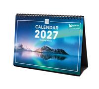 Finocam Calendario de Sobremesa Internacional 2027 | Imágenes Nature - Calendario mensual - Planificación y Organización