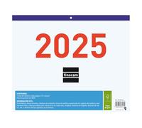 Finocam - Calendario Faldilla para Escribir 2025 Mes Vista Enero 2025 - Diciembre 2025 (12 meses) Español