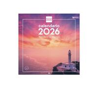 Finocam - Calendario Imágenes de Pared 30x30 para Escribir 2026 Atardeceres mágicos Enero 2026 - Diciembre 2026 (12 meses) + Sep.-Dic. 2025 (4 meses) reducidos Español My vista 30x30 - 300x300 mm