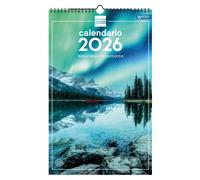 Finocam - Calendario Imágenes de Pared Espiral para Escribir 2026 Naturaleza Enero 2026 - Diciembre 2026 (12 meses) + Sep.-Dic. 2025 (4 meses) reducidos Español My vista