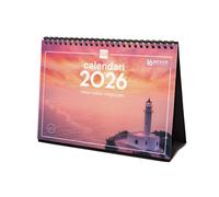 Finocam - Calendario Imágenes de Sobremesa para Escribir 2026 Atardeceres mágicos Enero 2026 - Diciembre 2026 (12 meses) + Sep.-Dic. 2025 (4 meses) reducidos Catalán My vista S - 210 x 150 mm