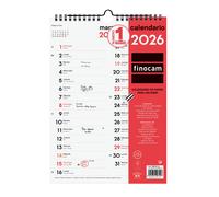 Finocam - Calendario Neutro de Pared para Escribir Dos Columnas 2026 Neutro Enero 2026 - Diciembre 2026 (12 meses) Español My vista M - 210x300mm