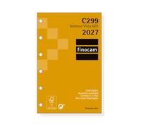 Finocam Classic Recambio Anual 2027 | Semana Vista H. | Idioma: Español | Semana Vista Horizontal. Compatible con organizadores de anillas