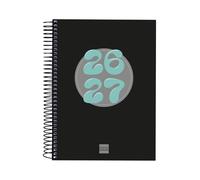 Finocam Cool Agenda Curso 2026 2027 Diaria| Negro · Español | 1 Día Página. Septiembre 2026 Junio 2027 (curso lectivo) + Julio y Agosto resumidos. Agenda escolar