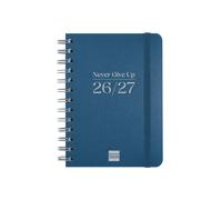 Finocam Agenda escolar Cosmo Flex – Semana vista horizontal Curso 2026-2027 – Azul