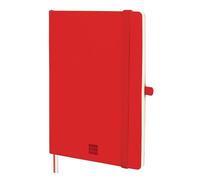 Finocam - Cuaderno Nexo Tapa Blanda Rayado Horizontal Rojo | Cuaderno A5 de Hojas Microperforadas | Bolsillo y Portabolígrafo | 72 Hojas,Ideal para Anotar y Escribir