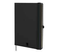 Finocam - Cuaderno Nexo Tapa Dura Liso Negro | Cuaderno A5 de Hojas Microperforadas | Bolsillo y Portabolígrafo | 72 Hojas,Ideal para Escribir y Dibujar