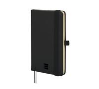 Finocam - Cuaderno Nexo Tapa Dura Liso Negro | Cuaderno Pequeño de Hojas Microperforadas | Bolsillo y Portabolígrafo | 72 Hojas,Ideal para Escribir y Dibujar