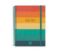 FINOCAM AGENDA ESCOLAR DIVA CUARTO SEMANA VISTA HZTAL 26-27 COLORS AGENDA ESPIRAL CURSO