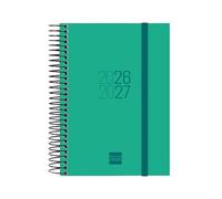 Finocam Espir Agenda Curso 2026 2027 | 1 Día Página · Septiembre 2026 - Agosto 2027 (12 meses) | Verde · Idioma: Español - Agenda académica - Agenda diaria