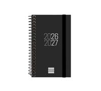 Finocam Espir Agenda Curso 2026 2027 Semanal | Negro · Español | Semana Vista Horizontal. Septiembre 2026 Agosto 2027 (12 meses). Agenda académica y escolar