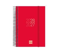 Finocam Agenda escolar espiral Curso 2026-2027 E8 - 1 día/página - sep 2026 - ago 2027 - Rojo