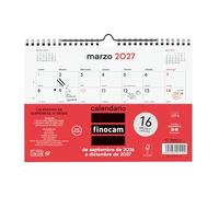 Finocam Neutro Calendario 16 meses 2026 2027 | Mes Vista · Septiembre 2026 - Diciembre 2027 | Neutro · Idioma: Español - Calendario mensual
