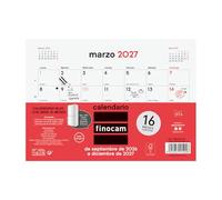 Finocam neutro bloc calendario con iman - 16 meses - mes vista - forma