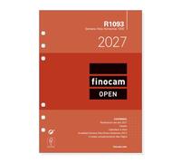 Finocam Open Recambio Anual 2027 | Semana Vista H. | Idioma: Español | Semana Vista Horizontal. Compatible con organizadores de anillas