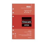 Finocam Open Recambio Anual 2027 | Semana Vista H. | Idioma: Español | Semana Vista Horizontal. Compatible con organizadores de anillas