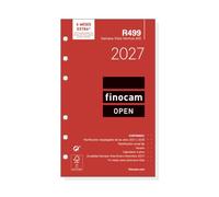 Finocam Open Recambio Anual 2027 | Semana Vista V. | Idioma: Español | Semana Vista Vertical. Compatible con organizadores de anillas