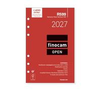 Finocam Open Recambio Anual 2027 | Semana Vista V. | Idioma: Español | Semana Vista Vertical. Compatible con organizadores de anillas