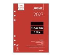 Finocam Open Recambio Anual 2027 | Semana Vista V. | Idioma: Portugués | Semana Vista Vertical. Compatible con organizadores de anillas