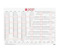 Finocam Planificador Póster Mixto 2027 | Año Vista | Neutro · Idioma: Catalán - Calendario anual - Planificación y Organización