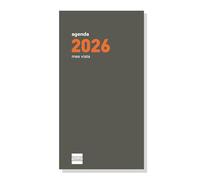Finocam - Recambio agenda 2026 Mes Vista | Enero - Diciembre (12 meses) | Recambio anual agenda Plana P497 con Notas, Teléfonos y Calendarios - Español