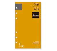Finocam Recambio agenda anual Classic C998 2026 1 día/página 94x171 mm 6 agujeros Español
