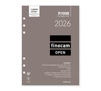 Finocam Recambio agenda Open 2026 R1098 - 1 día/página Ene-Dic 6 agujeros 155x215 mm - Español