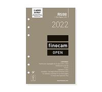 Finocam - Recambio Anual 2022 1 Día Página, de Enero 2022 a Diciembre 2022 (12 meses) 500-117x181 mm Open Español