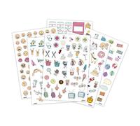Finocam - Set de 276 Pegatinas Talkual | Para Agendas y Notas | Temáticas Variadas y Divertidas | Personaliza con Estilo, Regular, Otros