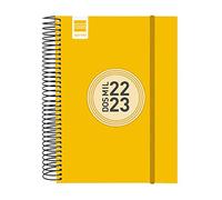 Finocam SOBREMESA - E10-155x212 mm - Agenda 2022 2023 Espir Color 1 Día Página Septiembre 2022 - Agosto 2023 (12 meses) Amarillo Español