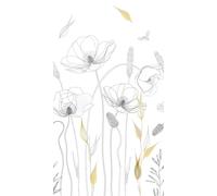 Finos Motivo Floral Papel Pintado En Gezeichnetem Estilo - Blanco, Negro,
