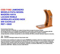 FINST Jamonero Modelo Pata Negra de Madera de Haya y Acero Inoxidable