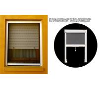 Finstock Kit de Mosquitera Autoenrollable 160x160 cm Blanca