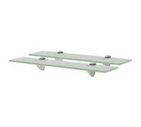 FIRBNUS 50x10x0.8 cm 2 uds Estante Flotante de Cristal Estanteria Baño Estante de Exhibición Estante Colgante Estantería Esmerilado Baldas Pared Libreria Cristal de Seguridad Templado