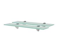 FIRBNUS 50x10x0.8 cm 2 uds Estante Flotante de Cristal Estanteria Baño Estante de Exhibición Estante Colgante Estantería Transparente Baldas Pared Libreria Cristal de Seguridad Templado