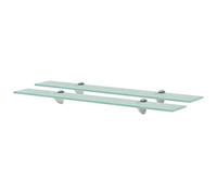FIRBNUS 70x10x0.8 cm 2 uds Estante Flotante de Cristal Estante de Exhibición Estantería Transparente Estanteria Baño Estante Colgante Baldas Pared Libreria Cristal de Seguridad Templado