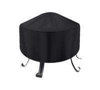 Fire Pit Cover Oxford Fabric Patio Fireplace Shield Outdoor Fire Pit Cover | Round Fire Pit Cover for Patio Outside Deck Backyard Porch Garage Garden Balcony Camping Home