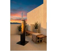 FIRE TUBE HEATER SLIM - Estufa Exterior 8.2kW De Pellets Sin Humo Negro