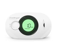 FireAngel Detector Digital de monóxido de Carbono con batería sellada de 10 años - FA3322 Alarma de Humedad, Temperatura y CO - Alarmas portátiles de monóxido de Carbono para el hogar y los Viajes -