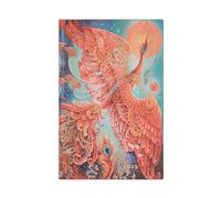 Firebird (Birds of Happiness) Maxi 12-month Horizontal Softcover Flexi Dayplanner 2025 (Elastic Band Closure): tydzień na dwóch stronach, zamykany na gumkę, papier 100 gsm